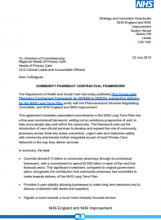 Community pharmacy contractual framework: Letter from Ed Waller